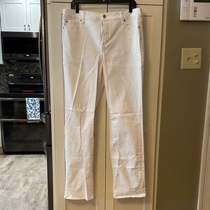 NYDJ Women's Straight Leg White Jeans